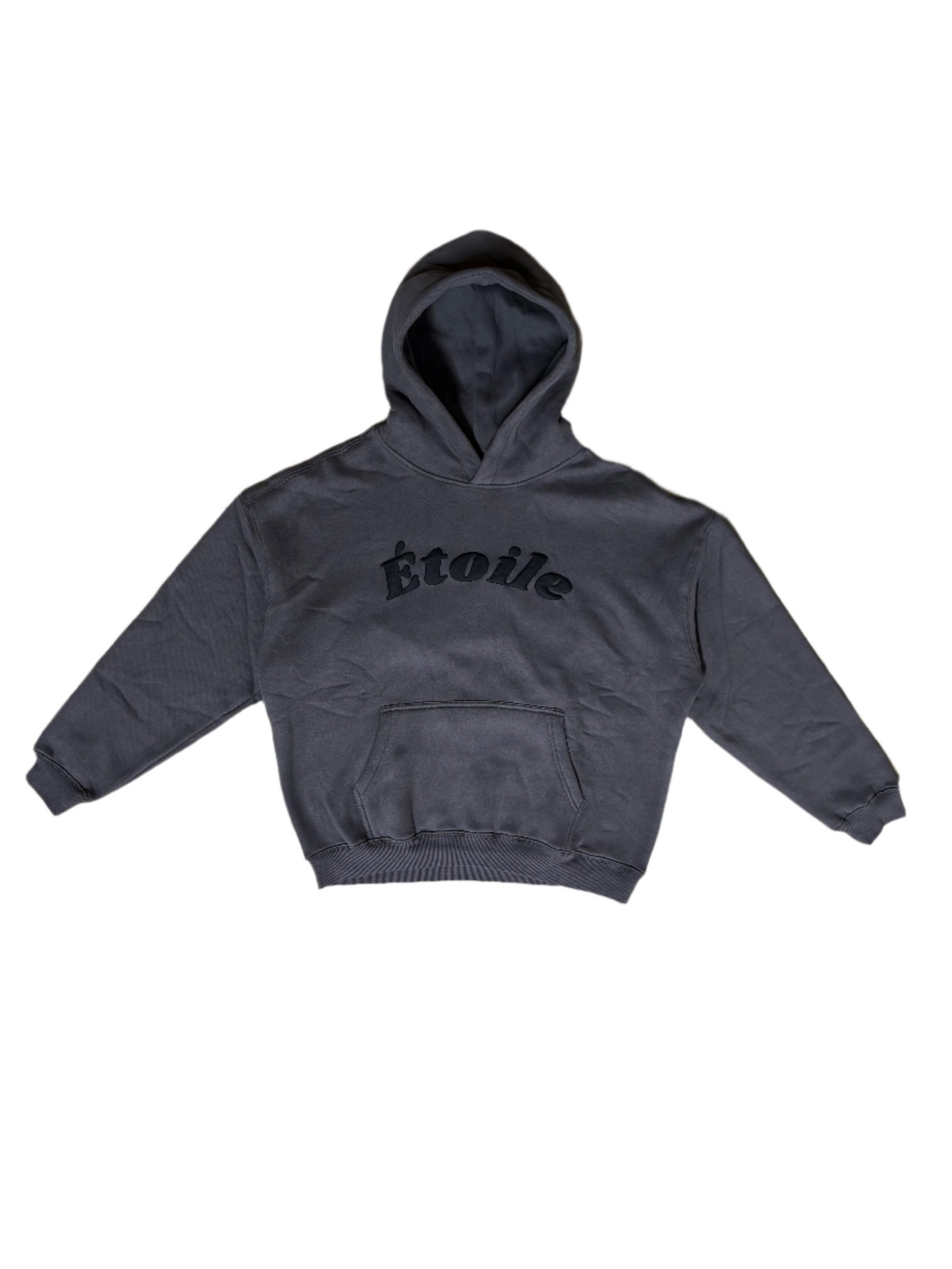 Dark Gray Puff Print Hoodie