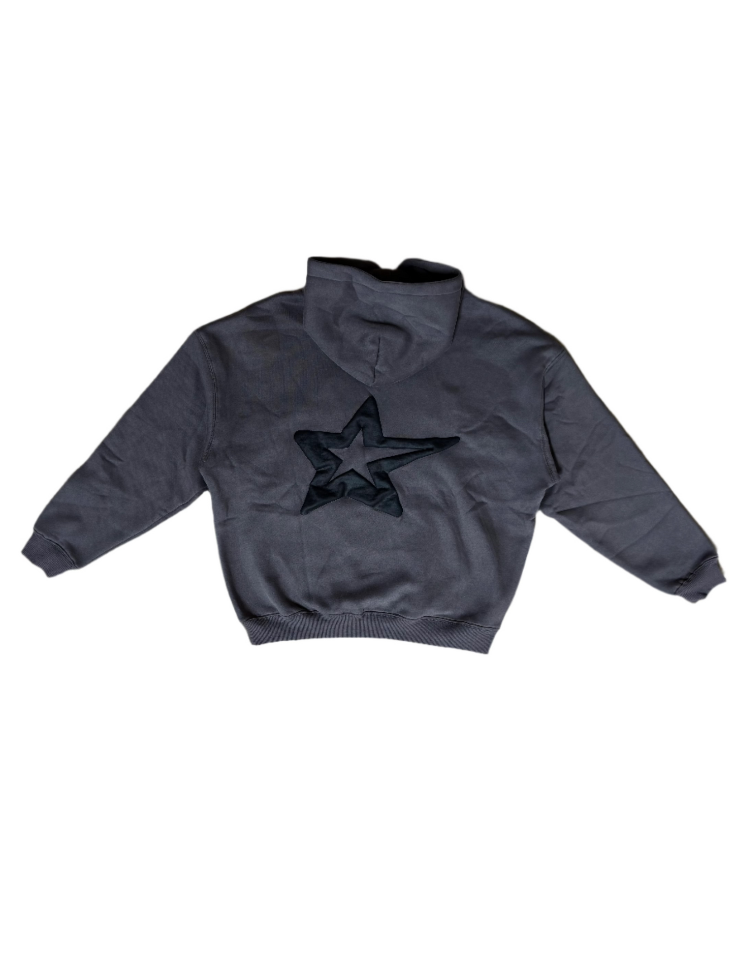 Dark Gray Puff Print Hoodie