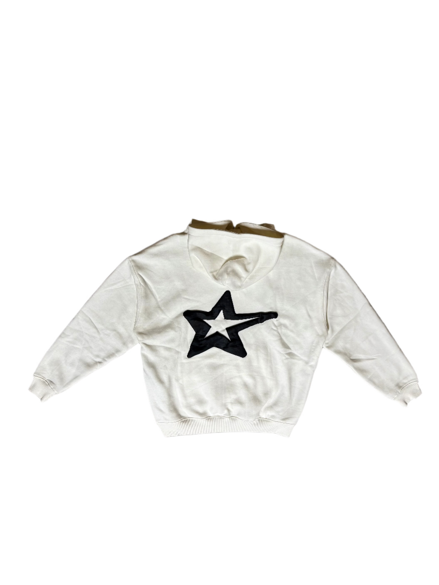 NEW White Puff Print Hoodie